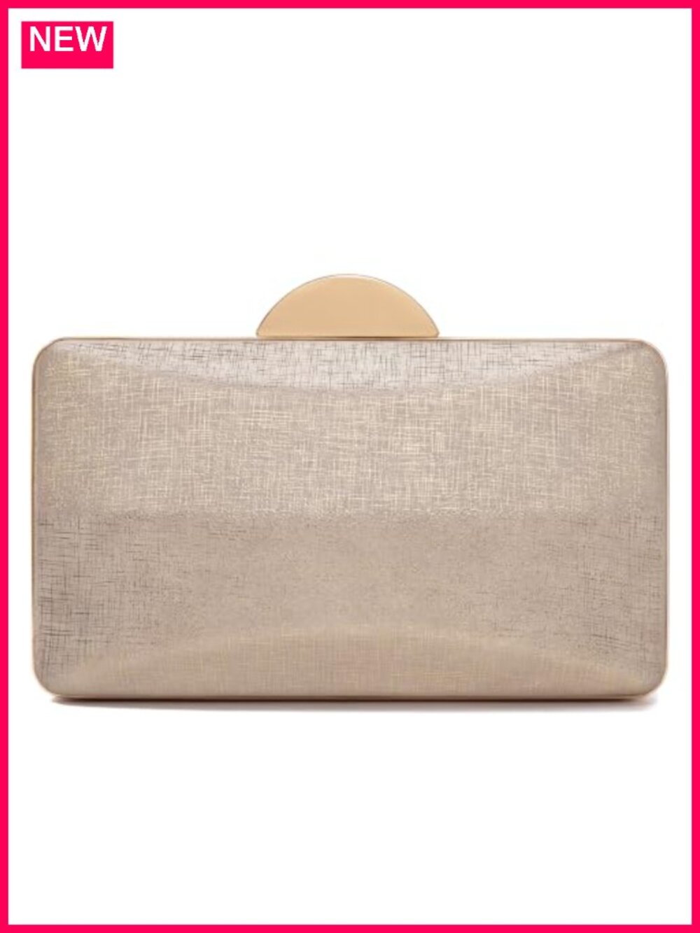 Sparkly Hard Shell Clutch Evening Bag with Detachable Chain